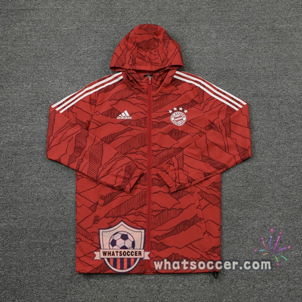 Bayern Munich Red Windbreaker Hoodie 2021-2022