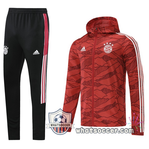 Bayern Munich Red Windbreaker Hoodie 2021-2022