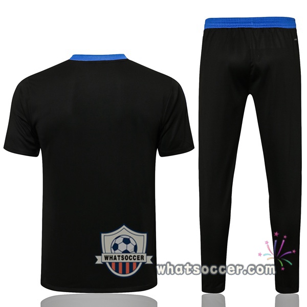 Real Madrid + Pants Black Training T-Shirt Suit 2021-2022