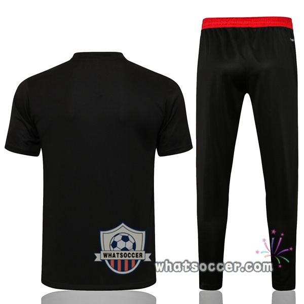 Bayern Munich + Pants Black Training T-Shirt Suit 2021-2022
