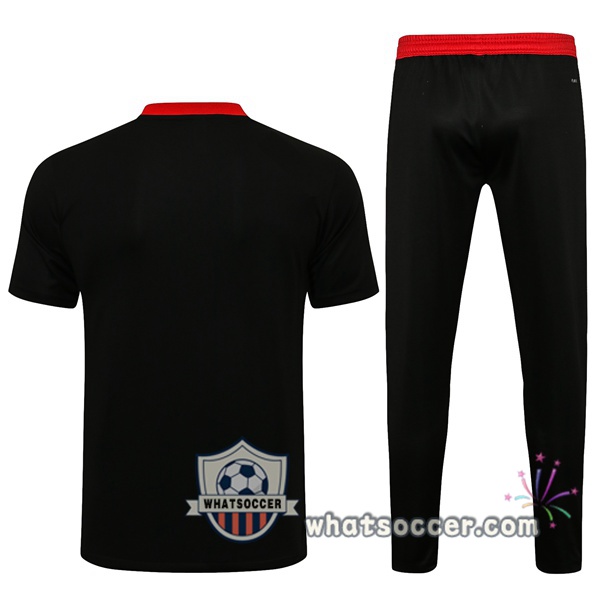 Manchester United + Pants Black Training T-Shirt Suit 2021-2022