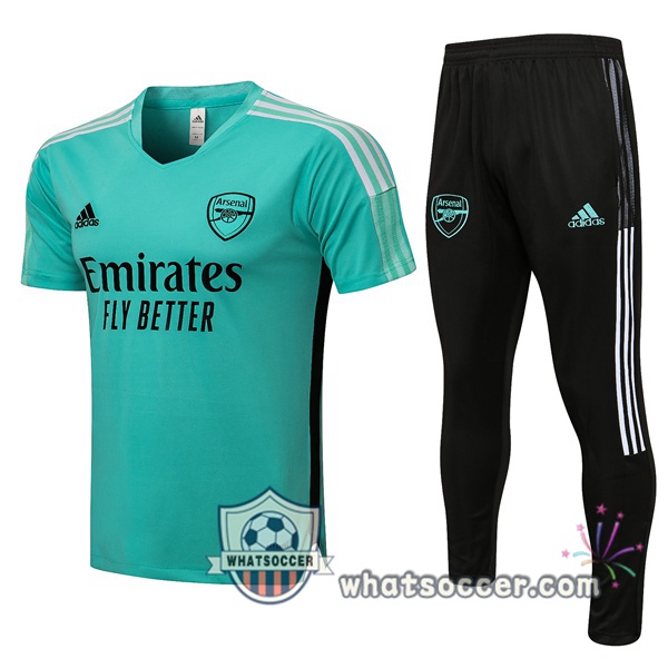 Arsenal + Pants Green Training T-Shirt Suit 2021-2022