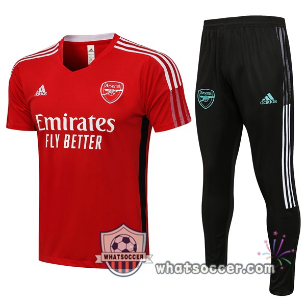 Arsenal + Pants Red Training T-Shirt Suit 2021-2022