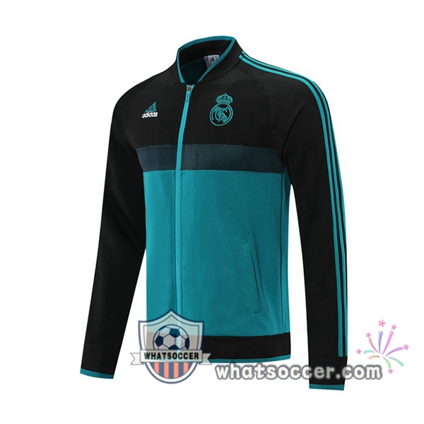 Real Madrid Blue Black Soccer Jacket 2021-2022