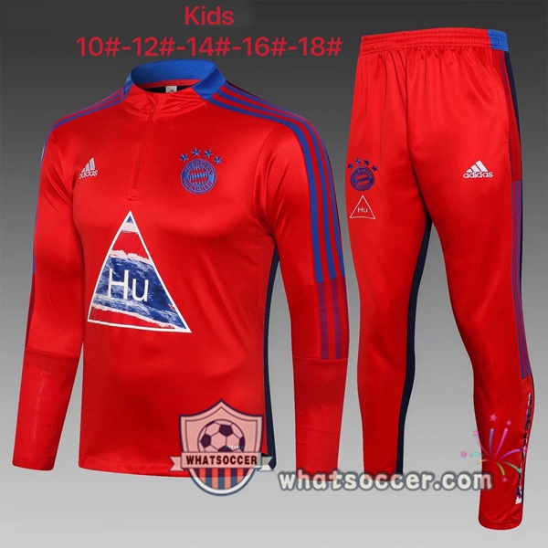 Bayern Munich Kids Red Tracksuit 2021-2022