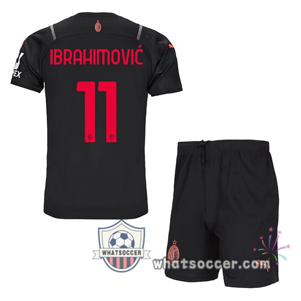 AC Milan (IBRAHIMOVIĆ 11) Kids Third Soccer Jerseys 2021-2022