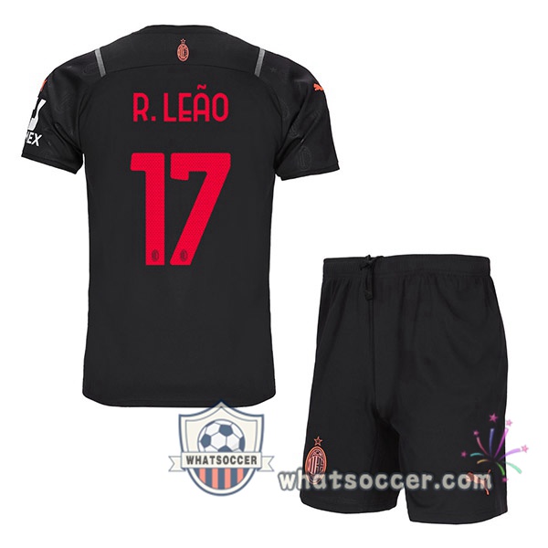 AC Milan (R. LEÃO 17) Kids Third Soccer Jerseys 2021-2022