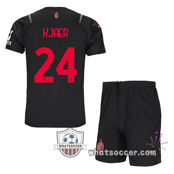AC Milan (KJÆR 24) Kids Third Soccer Jerseys 2021-2022