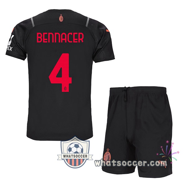 AC Milan (BENNACER 4) Kids Third Soccer Jerseys 2021-2022
