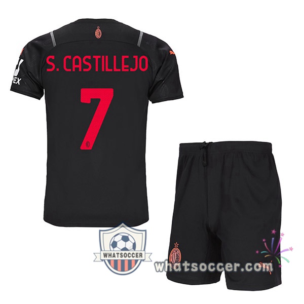 AC Milan (S. CASTILLEJO 7) Kids Third Soccer Jerseys 2021-2022