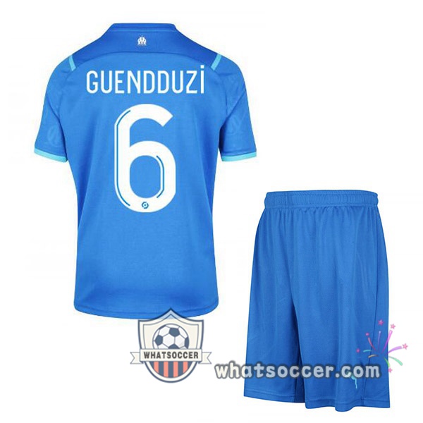 Marseille OM (GUENDOUZI 6) Kids Third Soccer Jerseys 2021-2022