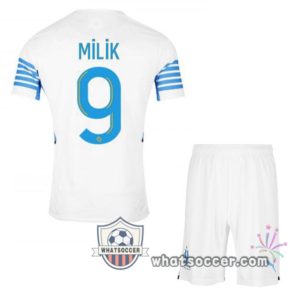 Marseille OM (MILIK 9) Kids Home Soccer Jerseys 2021-2022