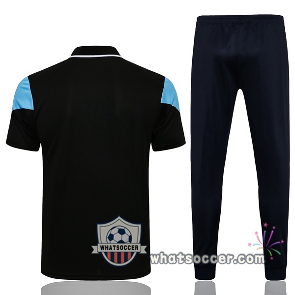 Training Polo Marseille OM + Pants Black 2021-2022