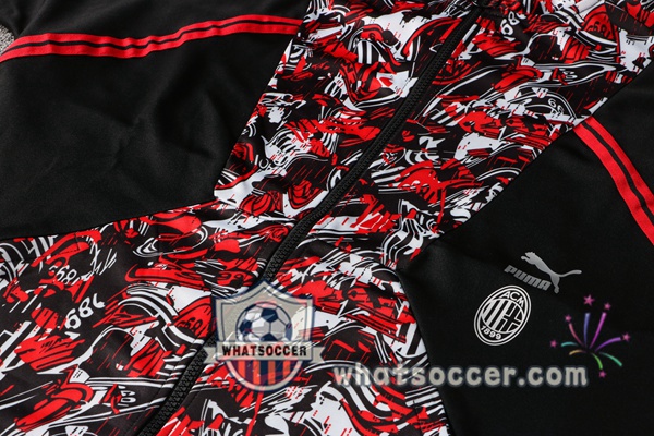 AC Milan Red Black Training Jacket 2021-2022