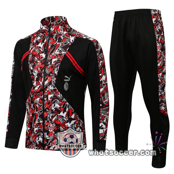 AC Milan Red Black Training Jacket 2021-2022