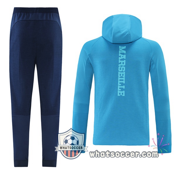 Marseille OM Blue Hooded Jacket 2021-2022