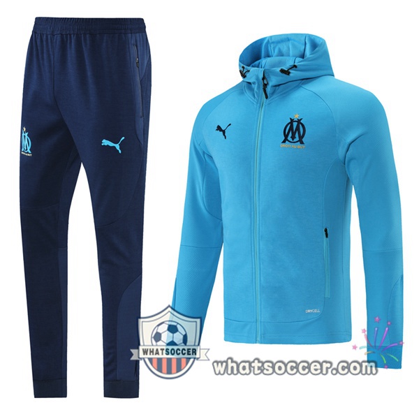 Marseille OM Blue Hooded Jacket 2021-2022
