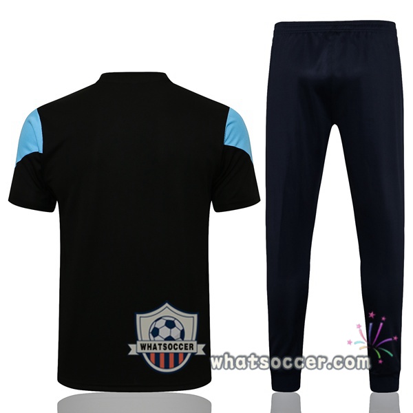 Marseille OM + Pants Black Training T-Shirt Suit 2021-2022