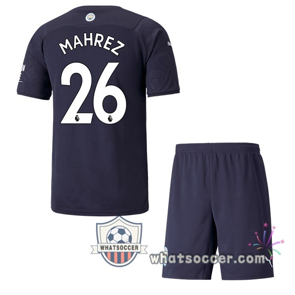 Manchester City (MAHREZ 26) Kids Third Soccer Jerseys 2021-2022