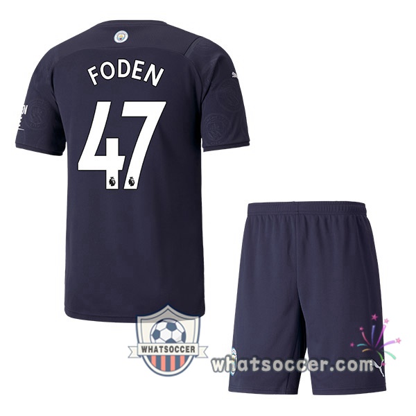 Manchester City (FODEN 47) Kids Third Soccer Jerseys 2021-2022