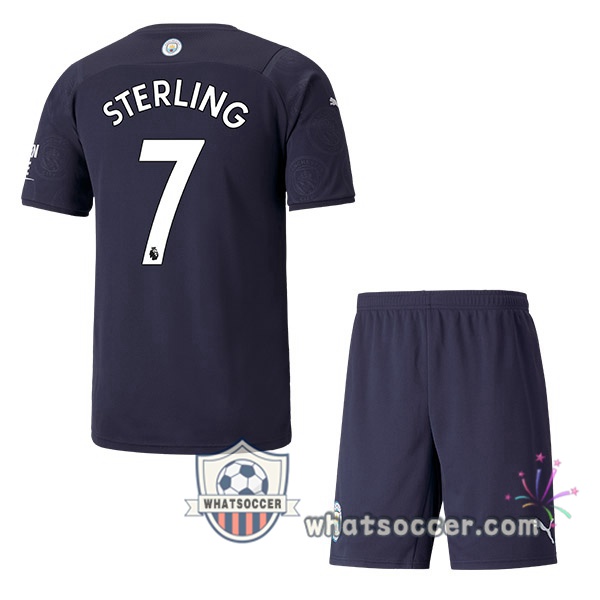 Manchester City (STERLING 7) Kids Third Soccer Jerseys 2021-2022