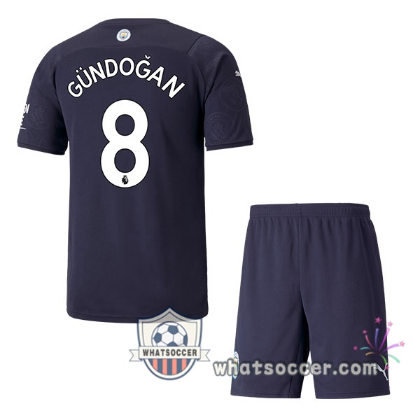 Manchester City (GÜNDOĞAN 8) Kids Third Soccer Jerseys 2021-2022