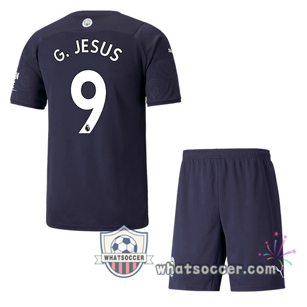 Manchester City (G.JESUS 9) Kids Third Soccer Jerseys 2021-2022