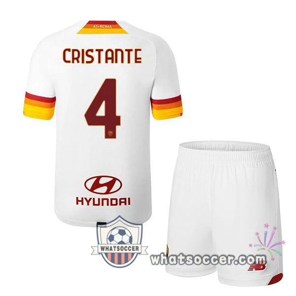 AS Roma (CRISTANTE 4) Kids Away Soccer Jerseys 2021-2022