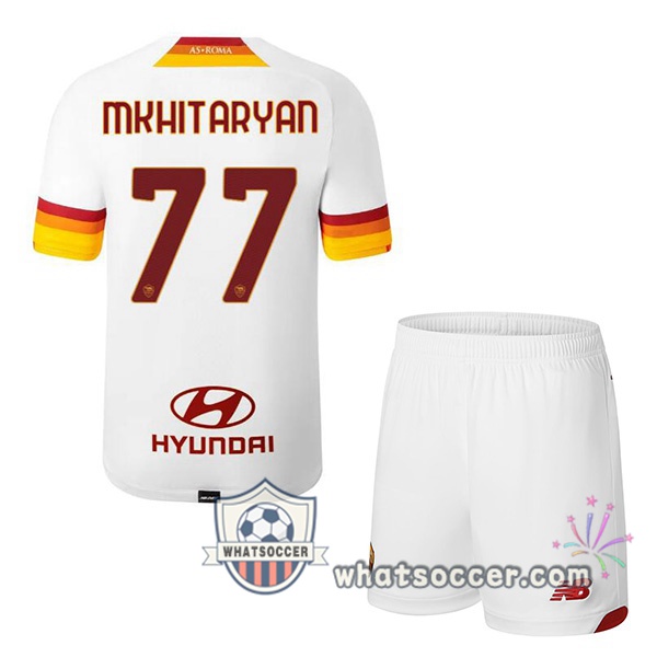 AS Roma (MKHITARYAN 77) Kids Away Soccer Jerseys 2021-2022