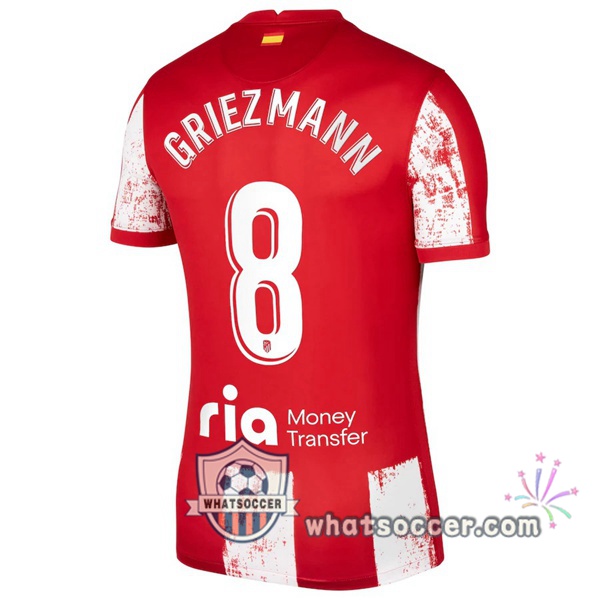 Atletico Madrid (GRIEZMANN 8) Home Soccer Jerseys 2021-2022