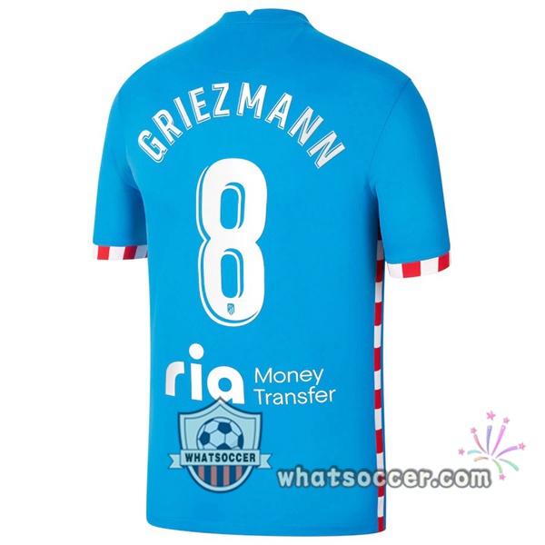 Atletico Madrid (GRIEZMANN 8) Third Soccer Jerseys 2021-2022