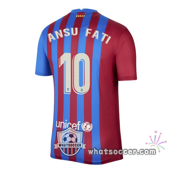 FC Barcelona (Ansu Fati 10) Home Soccer Jerseys 2021-2022