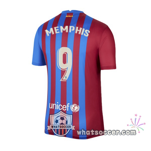 FC Barcelona (Memphis 9) Home Soccer Jerseys 2021-2022