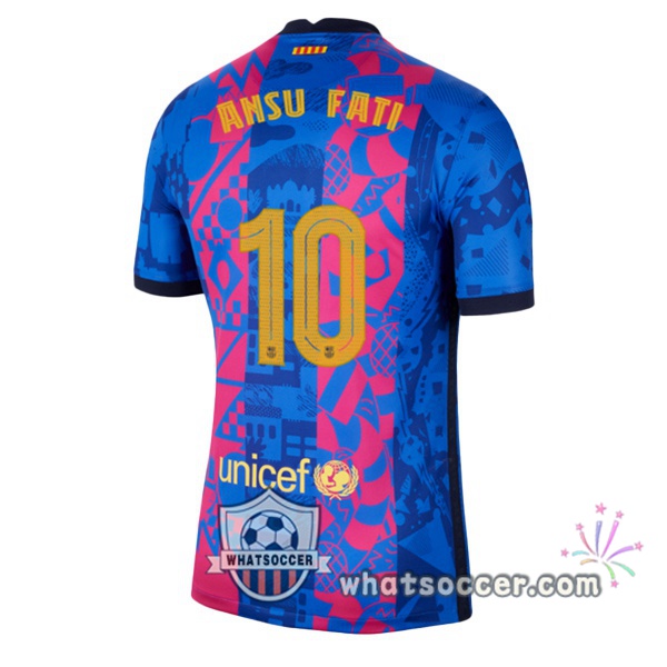 FC Barcelona (Ansu Fati 10) Third Soccer Jerseys 2021-2022