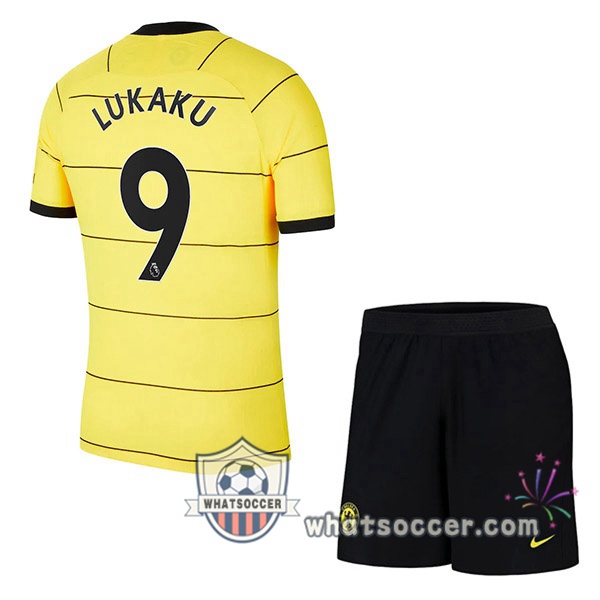FC Chelsea (LUKAKU 9) Kids Away Soccer Jerseys 2021-2022