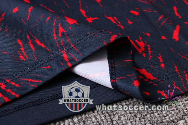 Training Polo France + Pants Black Red 2021-2022