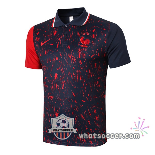 Training Polo France Black Red 2021-2022
