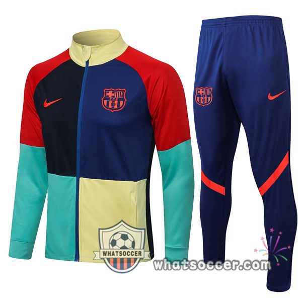 FC Barcelona Blue Green Black Training Jacket 2021-2022