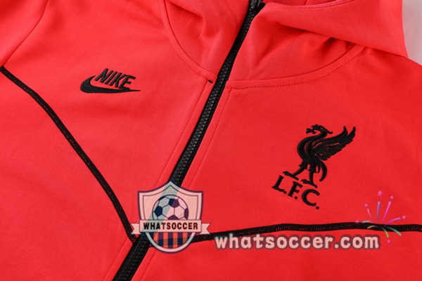 FC Liverpool Orange Hooded Jacket 2021-2022