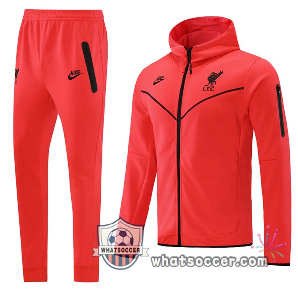 FC Liverpool Orange Hooded Jacket 2021-2022