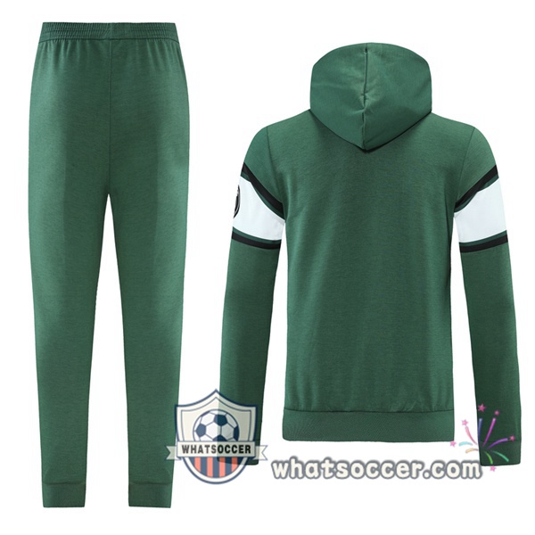 JORDAN Paris PSG Green Hooded Jacket 2021-2022