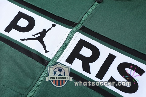 JORDAN Paris PSG Green Hooded Jacket 2021-2022