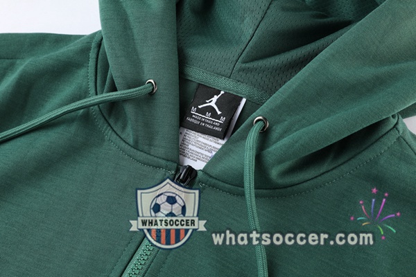 JORDAN Paris PSG Green Hooded Jacket 2021-2022