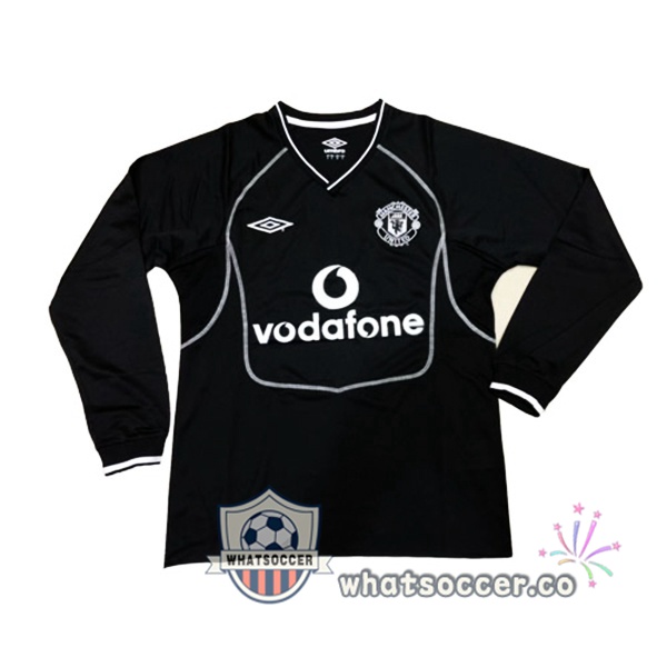 2000 2001 Manchester United Goalkeeper Jerseys Black Long Sleeve
