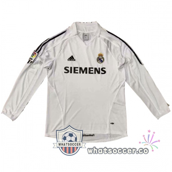2005 2006 Real Madrid Long Sleeve Home Retro Jerseys