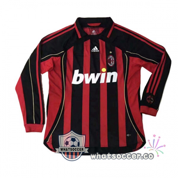2006 2007 AC Milan Long Sleeve Home Retro Jerseys