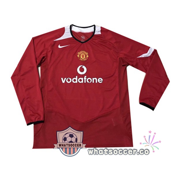2005 2006 Manchester United Long Sleeve Home Retro Jerseys