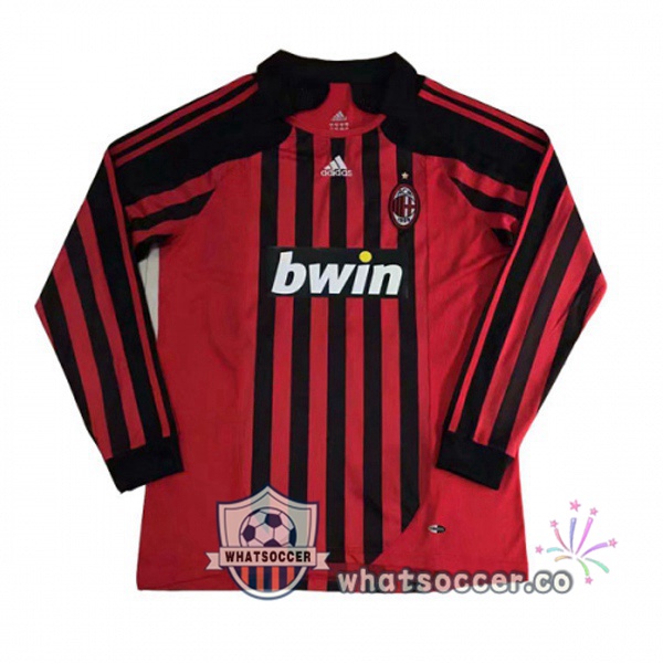 2007 2008 AC Milan Long Sleeve Home Retro Jerseys