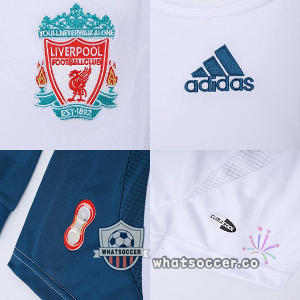 2006-2007 FC Liverpool Third Away Retro Jerseys Long Sleeve White