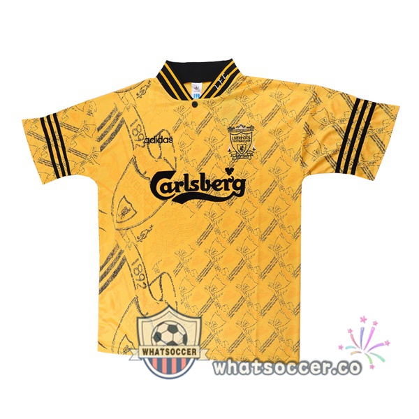 1995-1996 FC Liverpool Third Away Retro Jerseys Yellow
